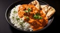 Chicken Tikka Masala with rice, Delectable Indian Cuisine, National dish of England