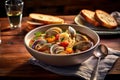 Zuppa di Vongole - Clam soup with garlic, white wine, tomatoes, and herbs