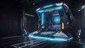 futuristic elegance: ai tech spaceship exploration. ai generated