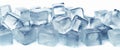 Frozen Serenade: A Pile of Ice Cubes on a White Background with Melodic Elegance