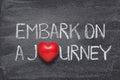 Embark on journey heart Royalty Free Stock Photo