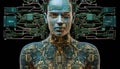 Synthetic Harmony: Circuit Board Fusion with Human Anatomy Imagery