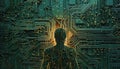 Synthetic Harmony: Circuit Board Fusion with Human Anatomy Imagery