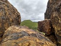 Nature's Sculpture: Tranquil Rock Formations Amidst Serenity