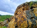 Nature's Sculpture: Tranquil Rock Formations Amidst Serenity