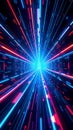 Neon High-Speed Light Streams: Futuristic Technology Grid
