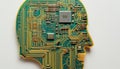 Sensory Synthesis: Circuit Board Fusion with Human Ear Imagery