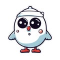 Cute tiny bird colorful meme character sticker. transparent background version available