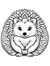 Smiling Hedgehog Coloring Page