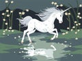 Illustration of Majestic Unicorn in Whimsical Splendor