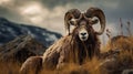 The Wild Sheep with Magnificent Horns