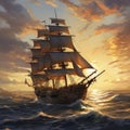 Seafaring Explorers: Maritime Adventure on the High Seas. Generative AI