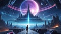 QuantumQuotient Dreamscape: DataEclipse Expedition. AI generate