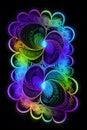 fractal flow designs flowing liquid generated by ai Royalty Free Stock Photo