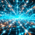 FutureTech: Ultra-Realistic 8K Rendering of Futuristic Digital Network Grid