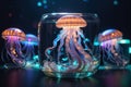 Underwater Spectrum: Rainbow Illumination of Jellyfish in a Jar