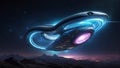 serpentine cosmic journey: a futuristic marvel in space. ai generated