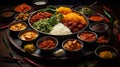 Tabletop view of Indian food Royalty Free Stock Photo