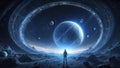 Tech Odyssey Beyond Tomorrow: QuantumQuotient\'s DataEclipse Quest. AI generate