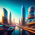 Urban Odyssey: Futuristic City Exploration