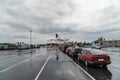 Embarking ferry in Turku harbour Royalty Free Stock Photo