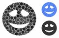 Embarrased Smiley Mosaic Icon of Spheric Items Royalty Free Stock Photo