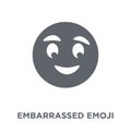 Embarrassed emoji icon from Emoji collection.