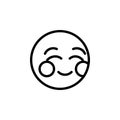 Embarrassed emoji outline icon. Signs and symbols can be used for web, logo, mobile app, UI, UX