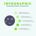 Embarrassed, Emojis, School, Study Solid Icon Infographics 5 Steps Presentation Background