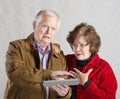 Embarrassed Man with Tablet Royalty Free Stock Photo