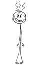 Embarrassed Person Feeling Shame , Vector Cartoon Stick Figure Illustration