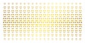 Embarrassed Smile Gold Halftone Matrix