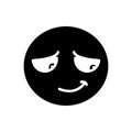 Black solid icon for Embarrassing, shy and shamefaced Royalty Free Stock Photo