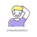 Embarrassment RGB color icon