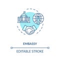 Embassy concept icon