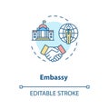 Embassy concept icon