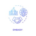 Embassy concept icon