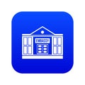 Embassy icon digital blue