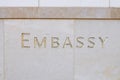 Embassy Sign Royalty Free Stock Photo