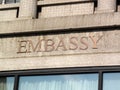 Embassy Sign Royalty Free Stock Photo