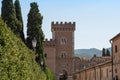 Embattled Tower of the Medieval Castle at the Entrance to the Village of Bolgheri