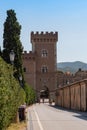 Embattled Tower of the Medieval Castle at the Entrance to the Village of Bolgheri