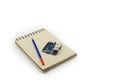 Embedded development board with notebook and pencil for engineering planning Royalty Free Stock Photo