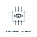 Embedded System line icon. Monochrome simple Embedded System outline icon for templates, web design and infographics Royalty Free Stock Photo