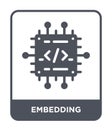 embedding icon in trendy design style. embedding icon isolated on white background. embedding vector icon simple and modern flat