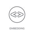 Embedding linear icon. Modern outline Embedding logo concept on