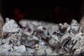 Embers, ash and coal Royalty Free Stock Photo