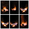 Embers and Flames of a smith's forge Royalty Free Stock Photo