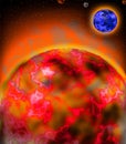Hot sun ball in space Royalty Free Stock Photo