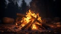 Embers of Twilight: Realistic Campfire Glow